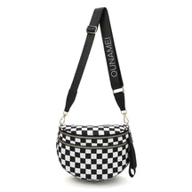 Checkered Crossbody Belt Bag for Women - Spacious Bum Bag for Moms & Daily Travel