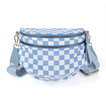 Checkered Crossbody Belt Bag for Women - Spacious Bum Bag for Moms & Daily Travel