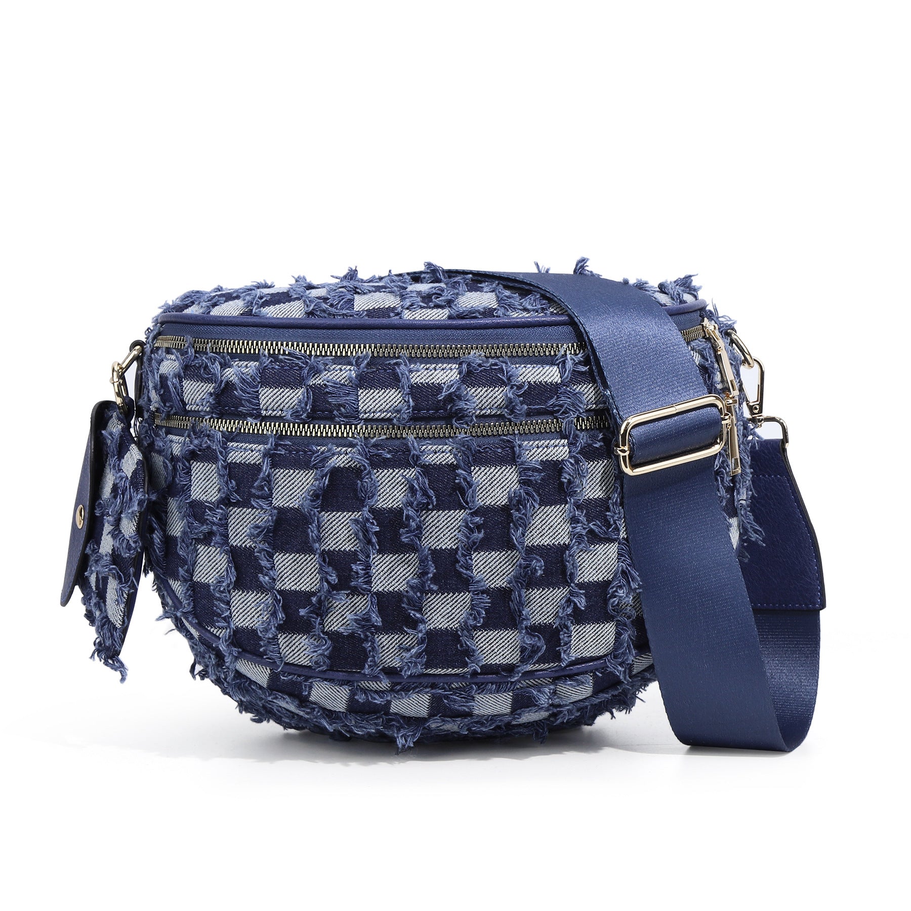 Checkered Crossbody Belt Bag for Women - Spacious Bum Bag for Moms & Daily Travel