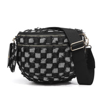 Checkered Crossbody Belt Bag for Women - Spacious Bum Bag for Moms & Daily Travel