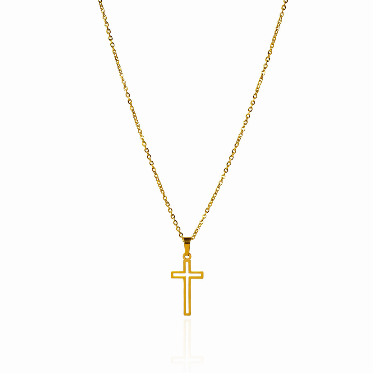 Colar Cruz Oca Banhado a Ouro 18k - ByFirenzzi