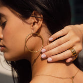 Brincos Argola com Nó Banhado a Ouro 18k-  ByFirenzzi