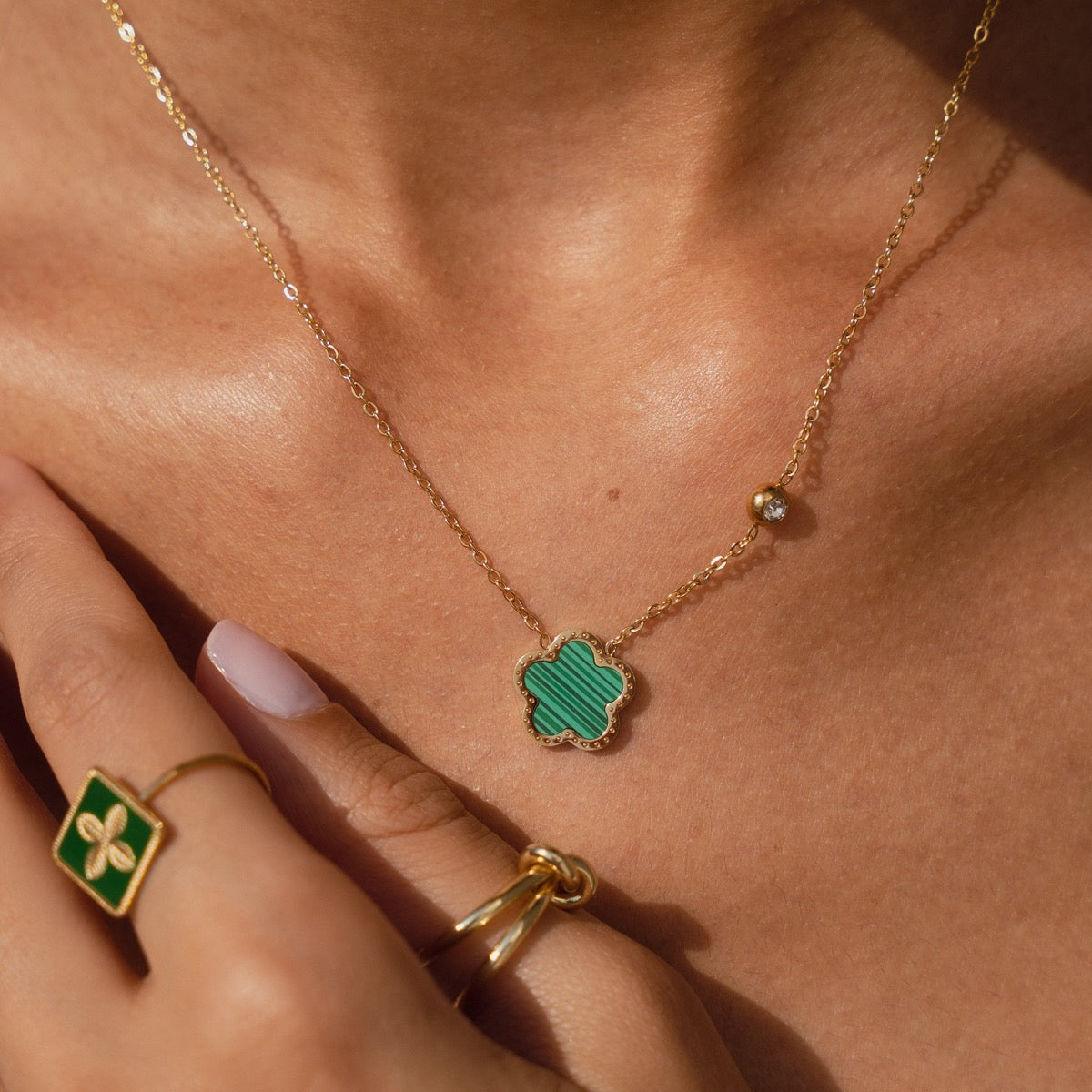 Colar Trevo Banhado a Ouro 18k - ByFirenzzi