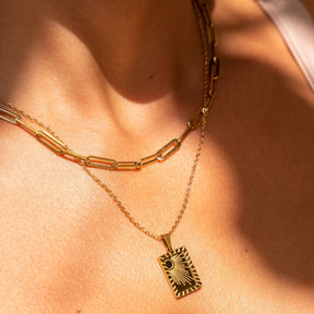 Sunrise Necklace 18k Gold-Plated – ByFirenzzi