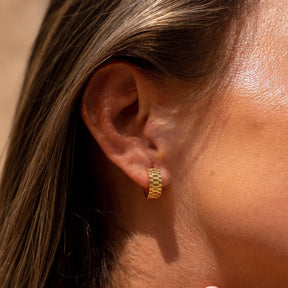 Brincos Argola Mini Bia Banhado a Ouro 18k - ByFirenzzi