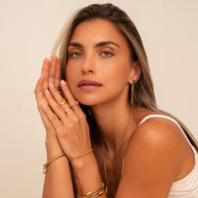Brincos Esmeralda Banhado a Ouro 18k - ByFirenzzi