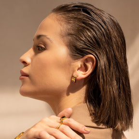 Brincos Romanos Banhado a Ouro 18k - ByFirenzzi
