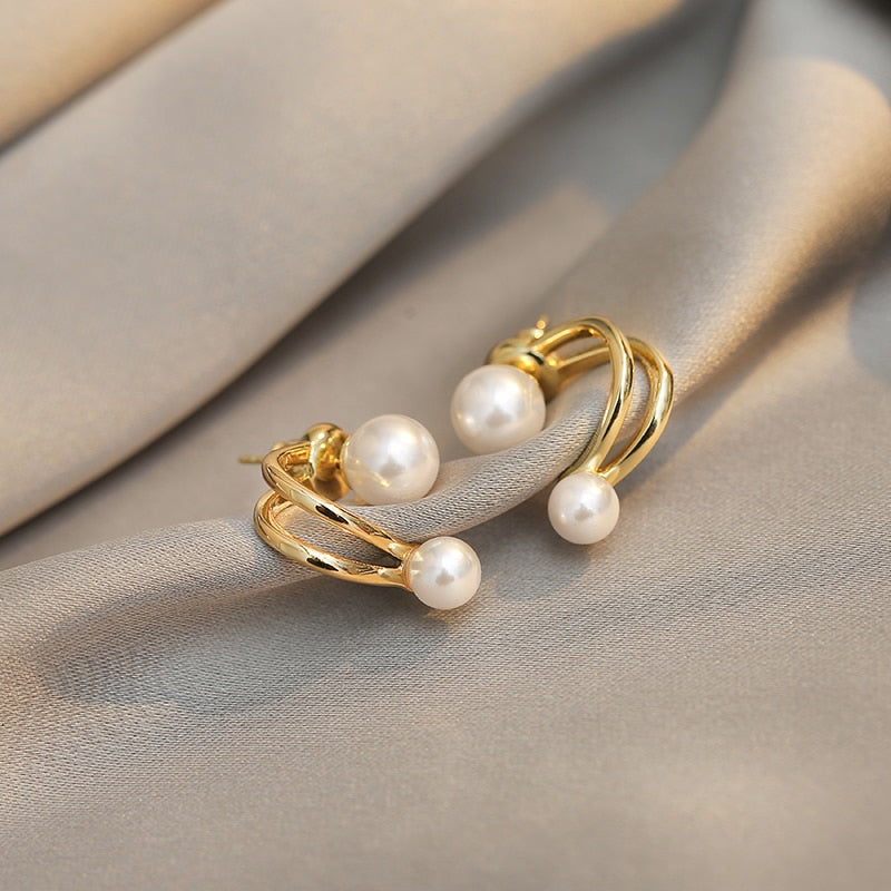 Brinco de Pérola Delicadeza Banhado a Ouro 18k - ByFirenzzi