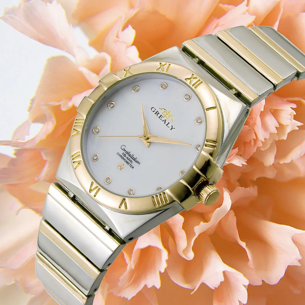 Two-Tone Roman Dial Watch