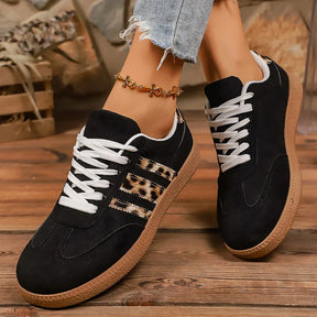 Retro Black Leopard Sneakers