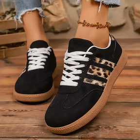 Retro Black Leopard Sneakers