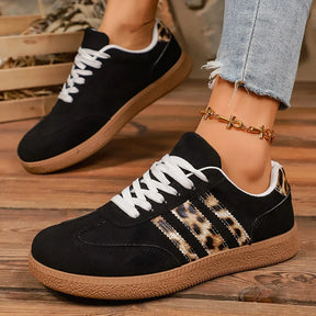 Retro Black Leopard Sneakers