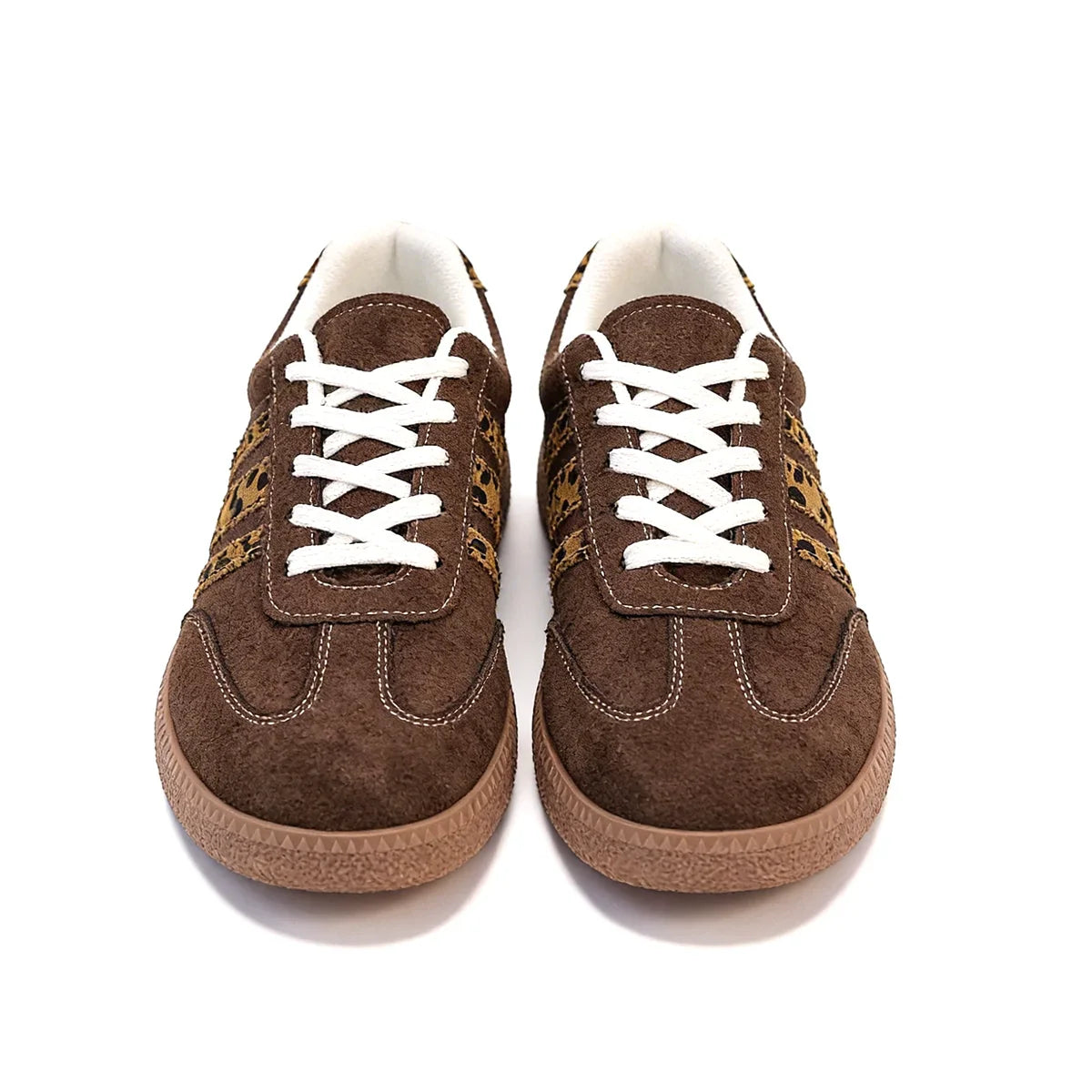 Retro Brown Leopard Sneakers