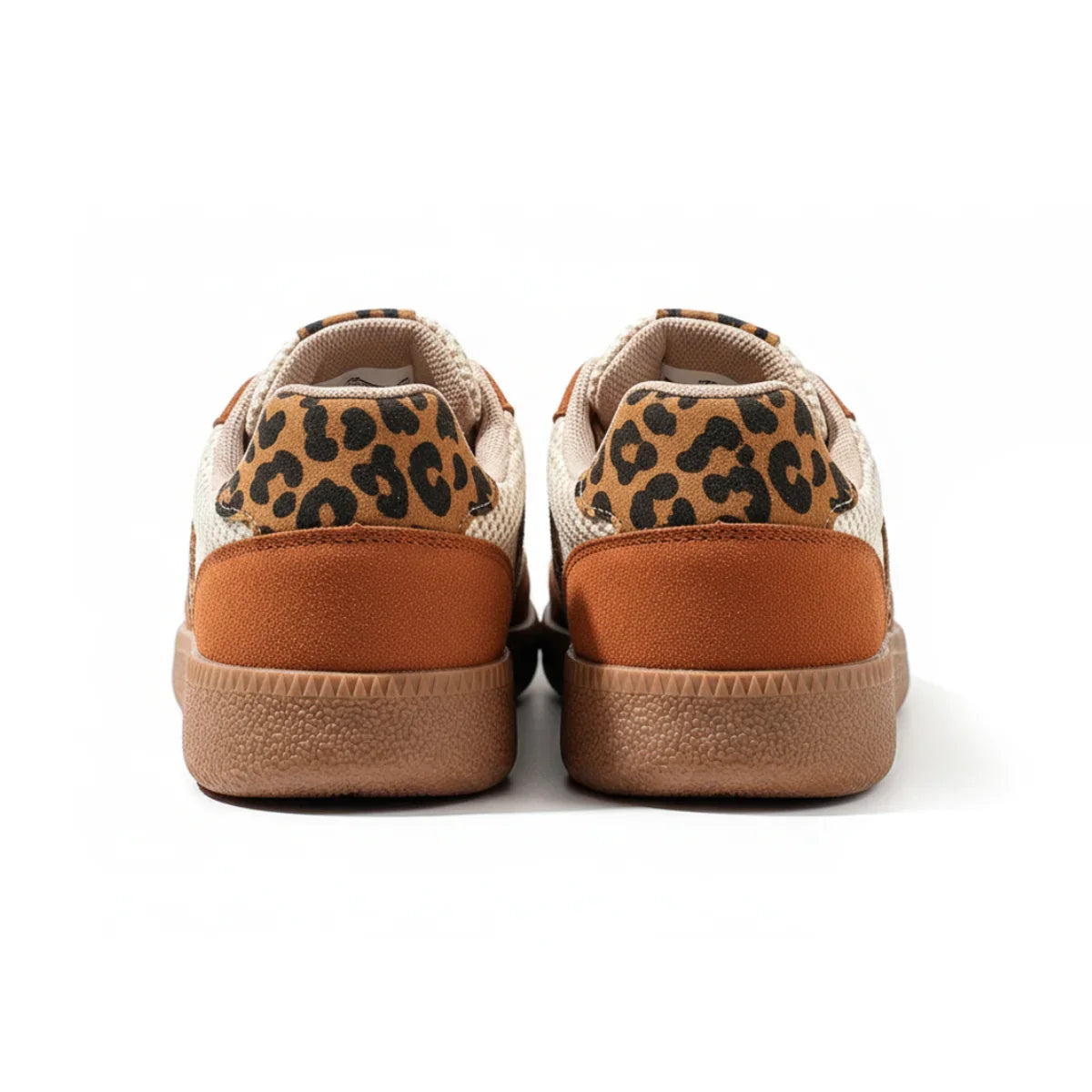 Retro Brown/Beige Leopard Sneakers