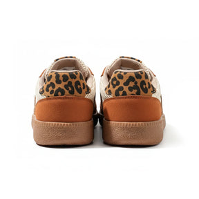 Retro Brown/Beige Leopard Sneakers