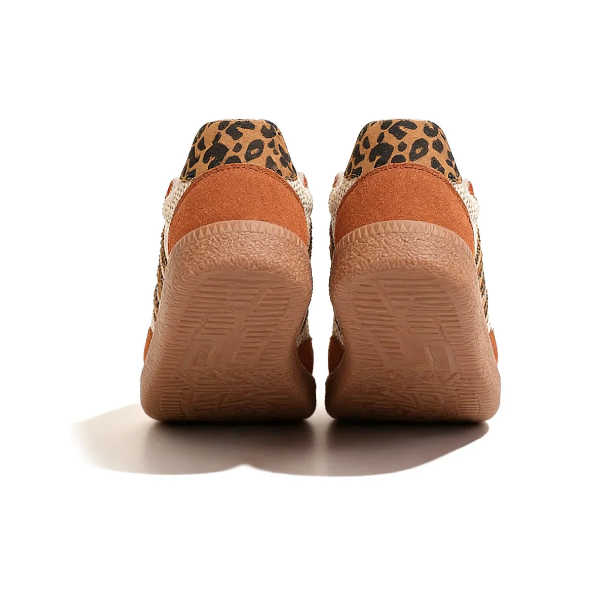 Retro Brown/Beige Leopard Sneakers