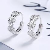 Oorbellen met drie bloemen in 925 sterling zilver – ByFirenzzi
