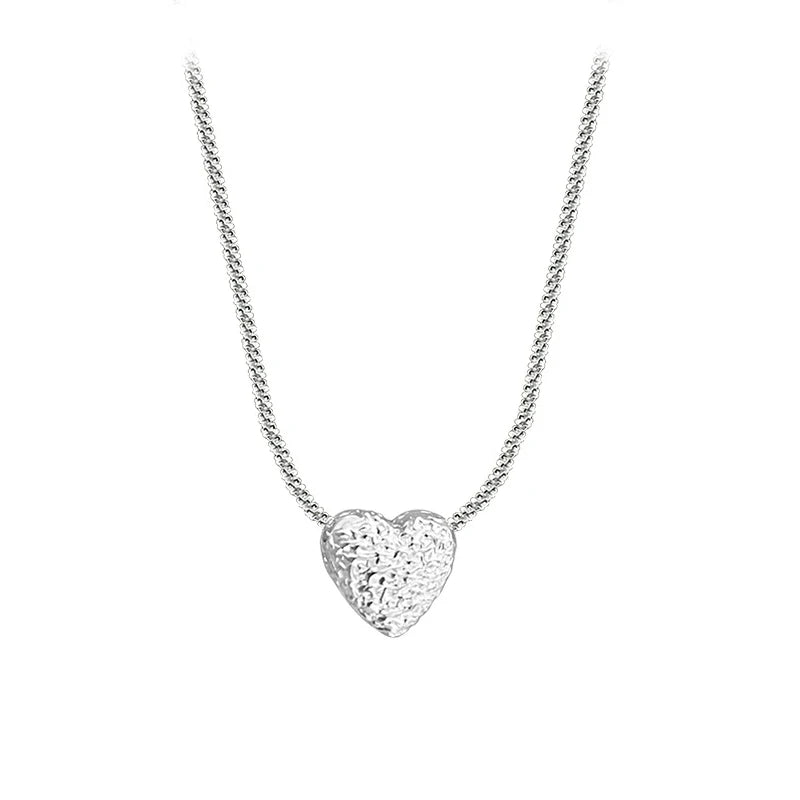 925 Sterling Silver Crystal Heart Necklace – ByFirenzzi