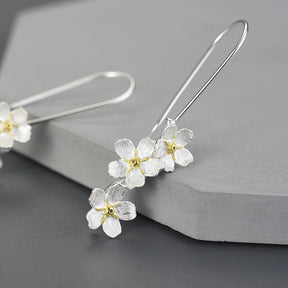 Lotus Flower Earrings in 925 Sterling Silver – ByFirenzzi