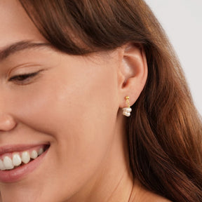 Celine Hoop Earrings 18k Gold-Plated - ByFirenzzi