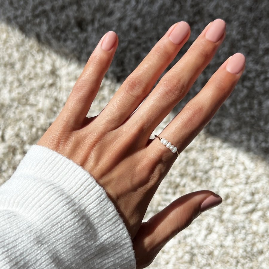 18k Gold-Plated Sweetwater Pearl Ring – ByFirenzzi