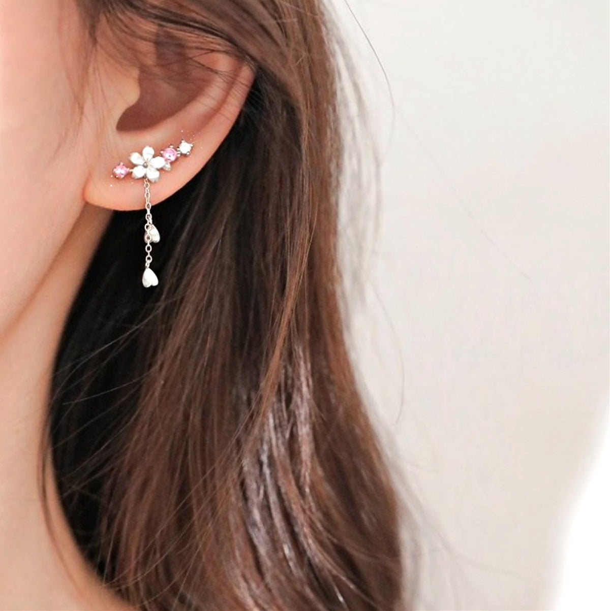 Cherry Blossom Earrings in 925 Sterling Silver – ByFirenzzi