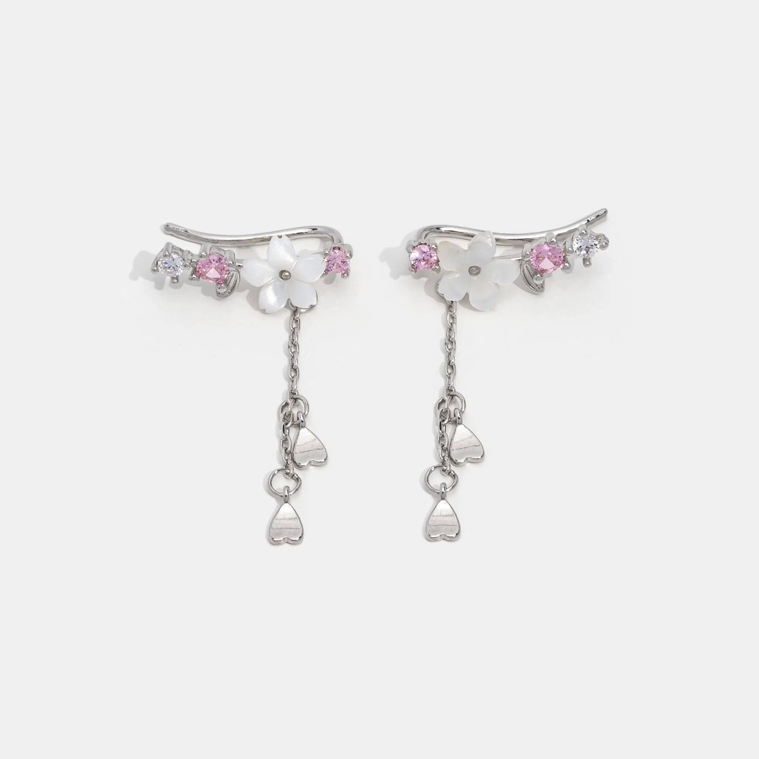 Cherry Blossom Earrings in 925 Sterling Silver – ByFirenzzi