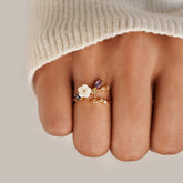 18k Gold-Plated Bella Bloom Ring – ByFirenzzi