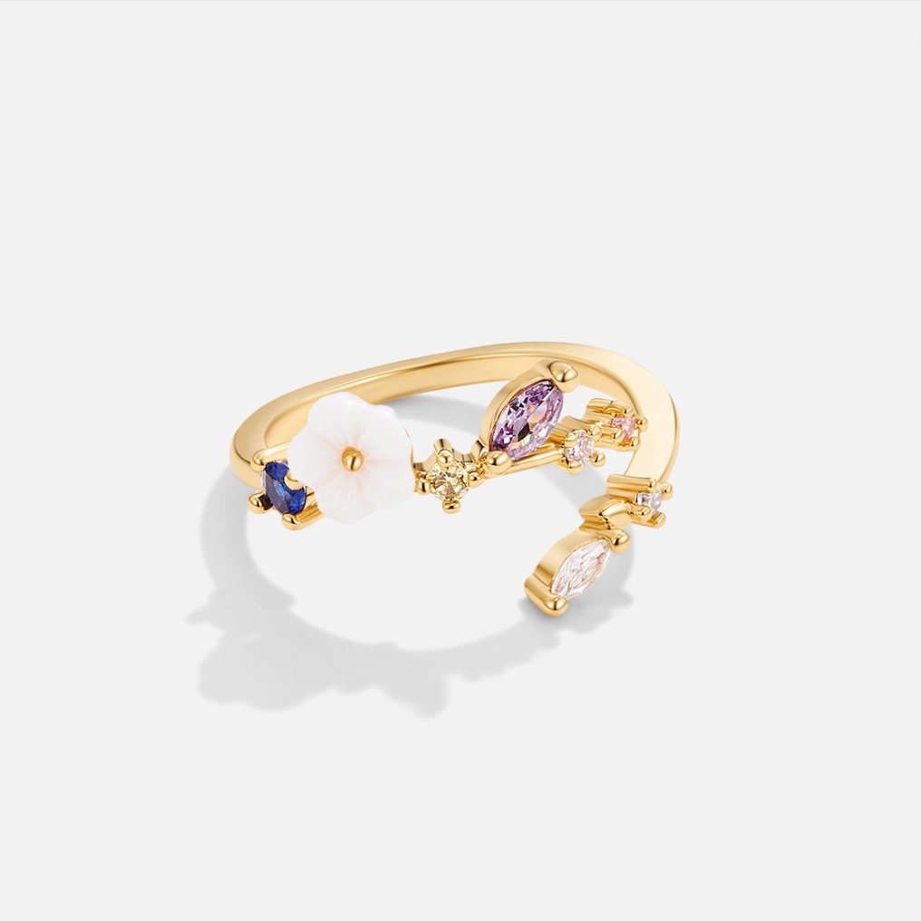 18k Gold-Plated Bella Bloom Ring – ByFirenzzi