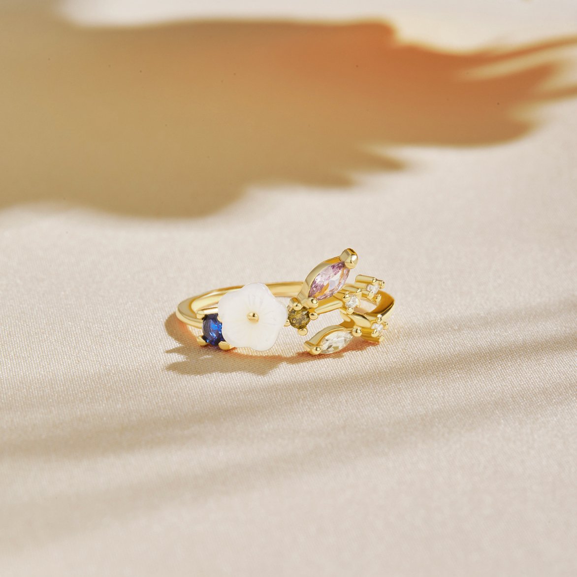 18k Gold-Plated Bella Bloom Ring – ByFirenzzi
