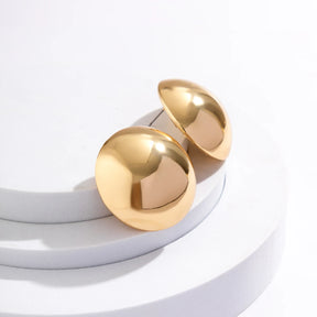 Brincos Studs de bola de ouro Gleaming - ByFirenzzi