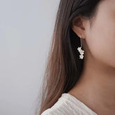 Lotus Flower Earrings in 925 Sterling Silver – ByFirenzzi