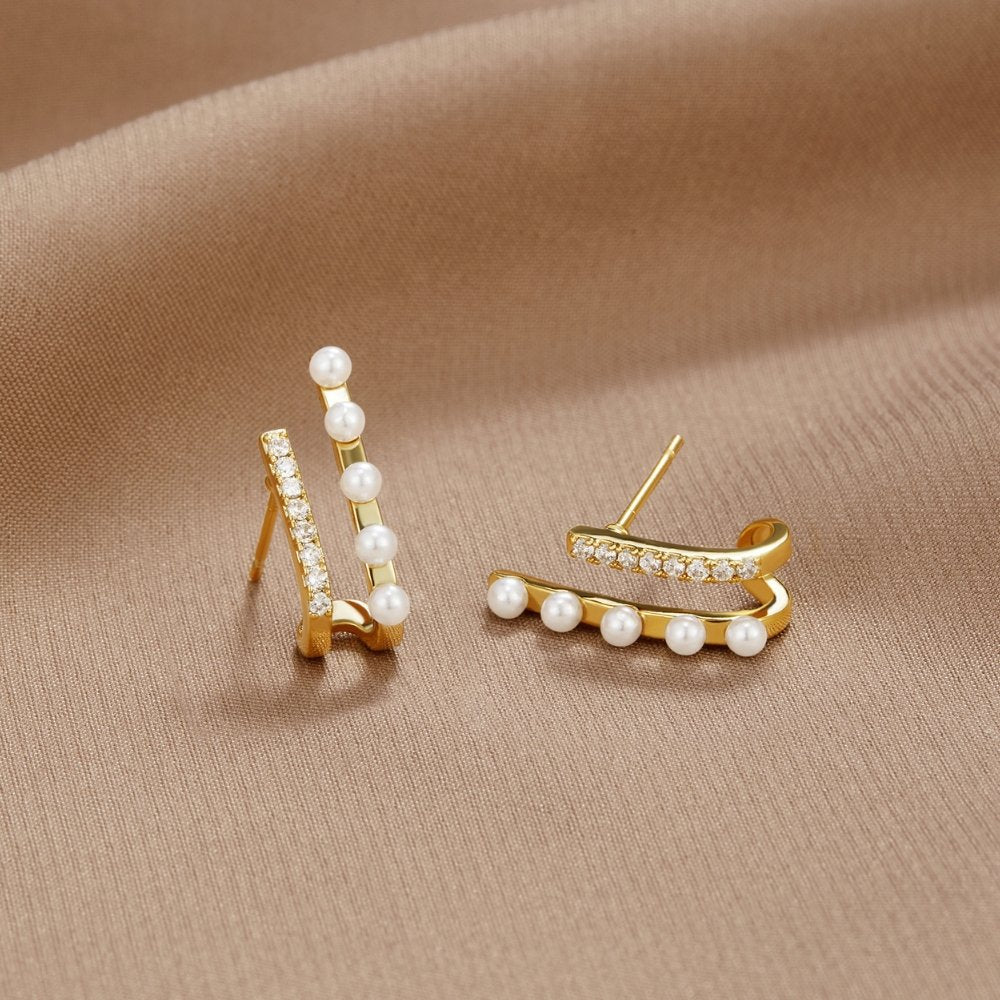 Raya Pearl Earrings 18k Gold-Plated - ByFirenzzi