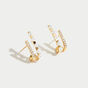 Raya Pearl Earrings 18k Gold-Plated - ByFirenzzi