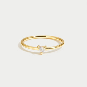 18k Gold-Plated Romance Leve Heart Ring – ByFirenzzi
