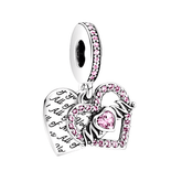 925 Sterling Zilveren Love Mom Bedeltje – ByFirenzzi