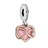 925 Sterling Silver Infinity Heart Charm – ByFirenzzi