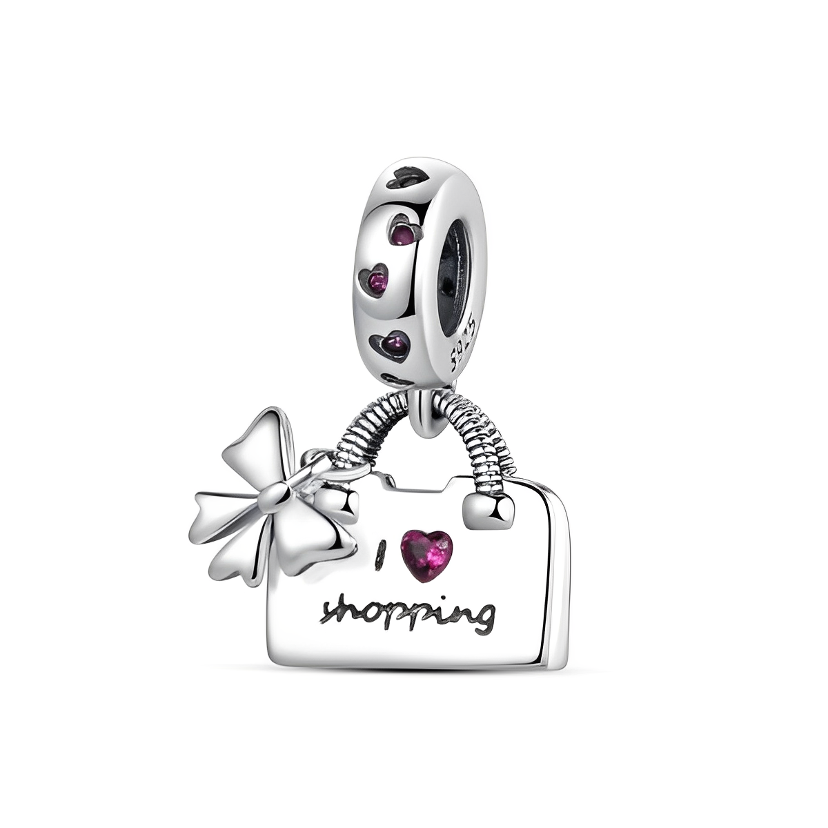 Berloque Love Shopping Prata 925 - ByFirenzzi