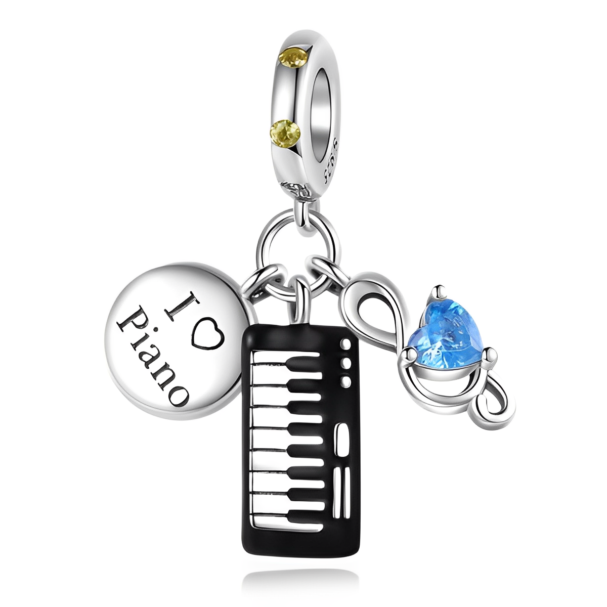 Berloque Piano Prata 925 - ByFirenzzi
