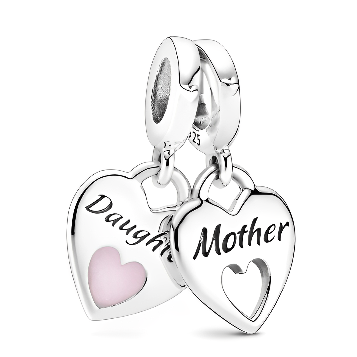 925 Sterling Silver Mother and Daughter Charm – ByFirenzzi
