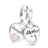 925 Sterling Silver Mother and Daughter Charm – ByFirenzzi